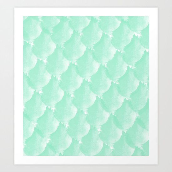Mint Scallop Art Print