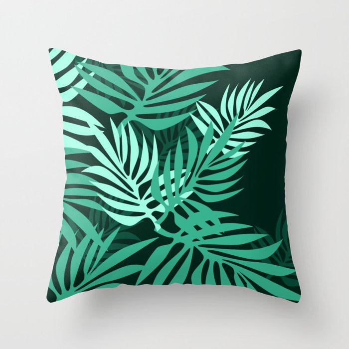 tropical pattern Throw Pillow
