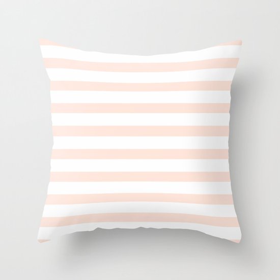 PEACH STRIPES Throw Pillow