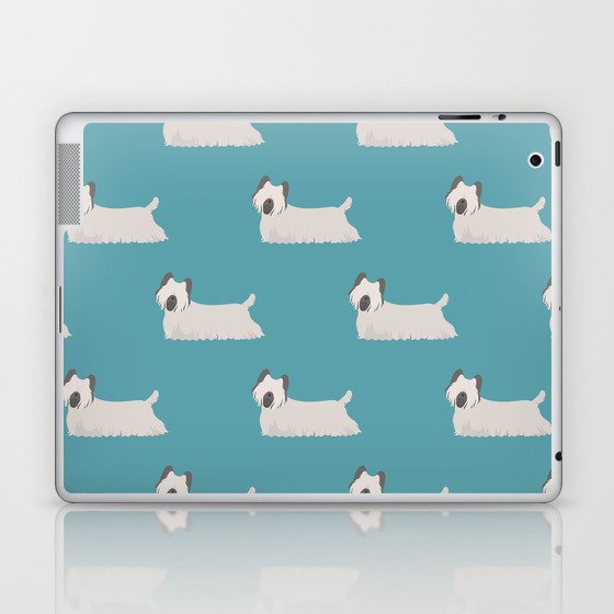 Skye Terrier Dog Pattern Laptop & iPad Skin