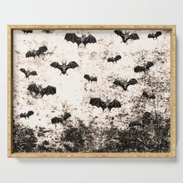 Vintage Halloween Bat pattern Serving Tray