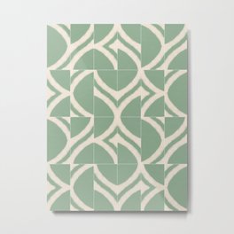 Rustic Chios Messy Tiles Metal Print | Chiostiles, Simply, Minimal, Watercolor, Rustic, Textured, Painting, Mintgreen, Mint, Chiossea 