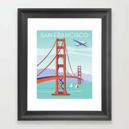 San Francisco: Golden Gate Bridge Framed Art Print