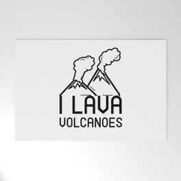 I Lava Volcanoes T-Shirt, Funny Volcano Welcome Mat