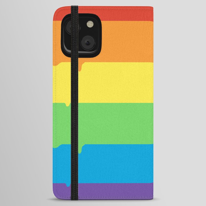 Rainbow Pride LGBTQ Flag Melting iPhone Wallet Case