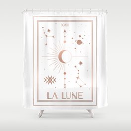 La Lune or The Moon White Edition Shower Curtain