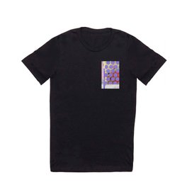 Abstract Mixed Media Compositon V.18 T Shirt | Pink, Circlepattern, Textured, Circles, Painting, Repeatingcircles, Pop Art, Street Art, Abstraction, Purplecircles 
