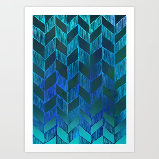 PATTERN {Chevron 013} Art Print