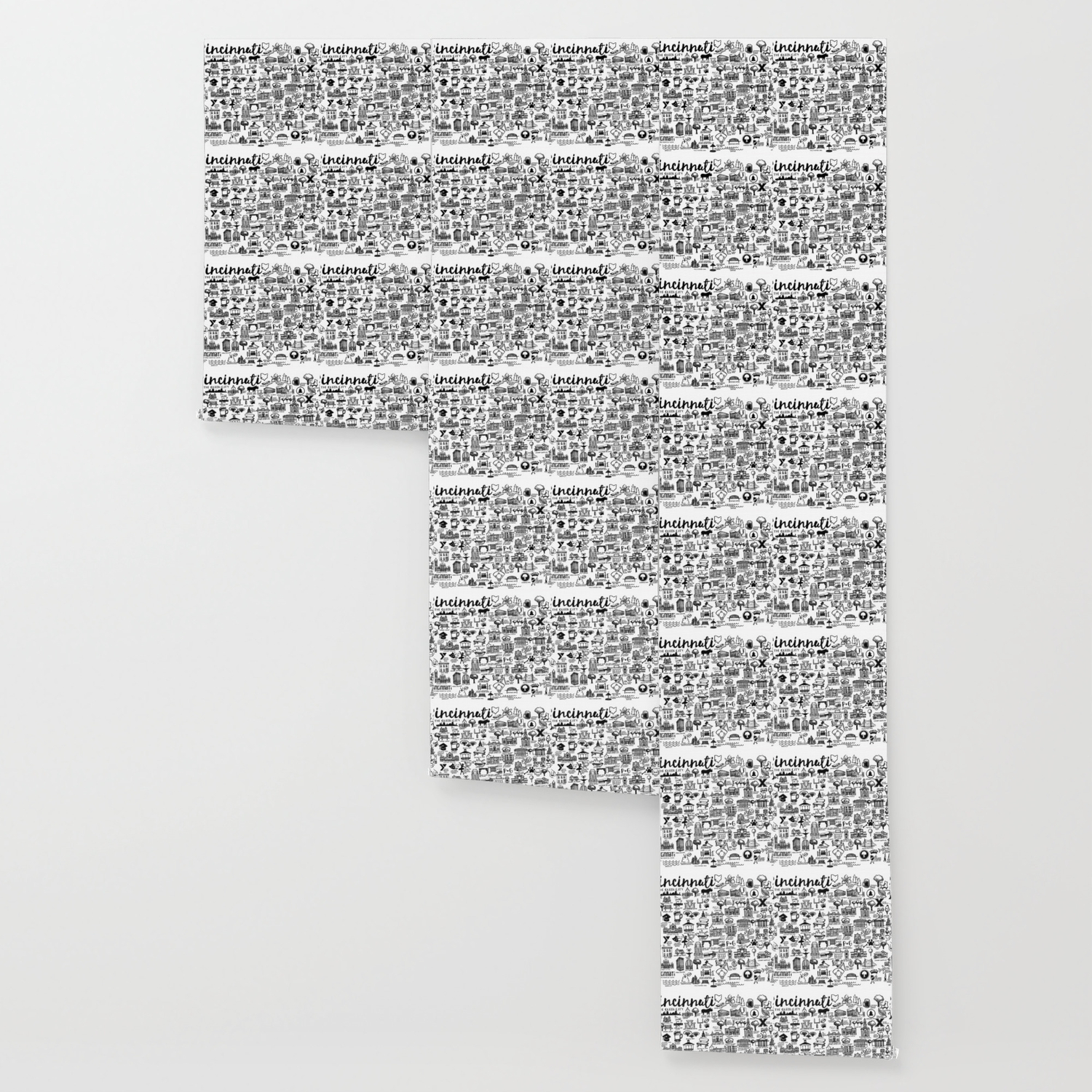 Cincinnati Ohio Map Wallpaper By Fiberandgloss Society6