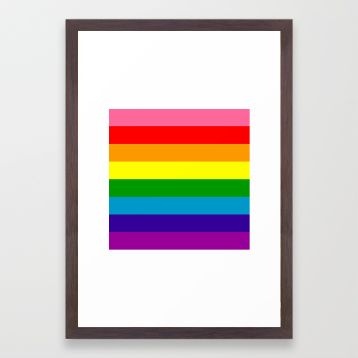 Rainbow Flag Original Gay Pride Flag Colors Framed Art Print By Beckymccreary Society6