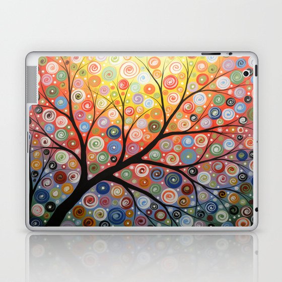Abstract Art Landscape Original Painting ... Reaching For the Light Laptop & iPad Skin