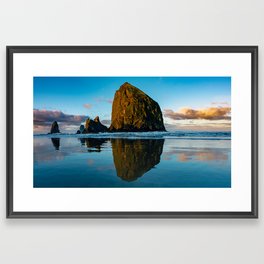 Canon Beach Reflections Framed Art Print