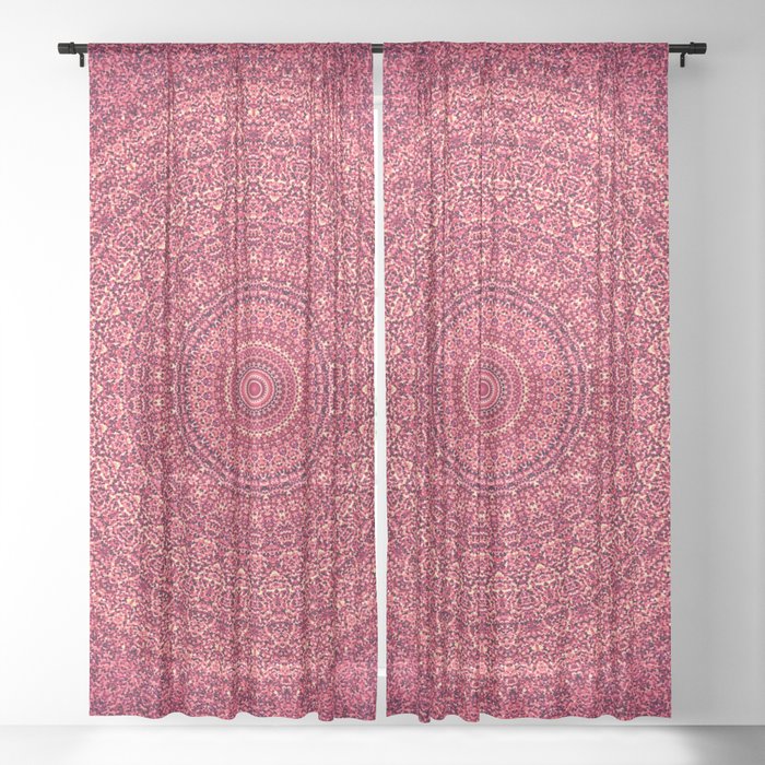 Deep God Mandala  Sheer Curtain