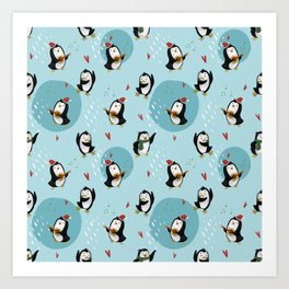 Band of Penguins Art Print