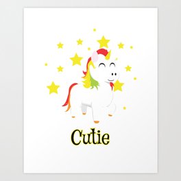 Cutie Unicorn Art Print