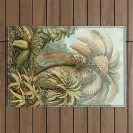 Vintage Tropical Palm Outdoor Rug