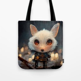 Tiny Cute And Adorable Snow Fox Adventurer Tote Bag