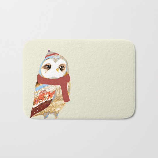 Winter Owl Bath Mat