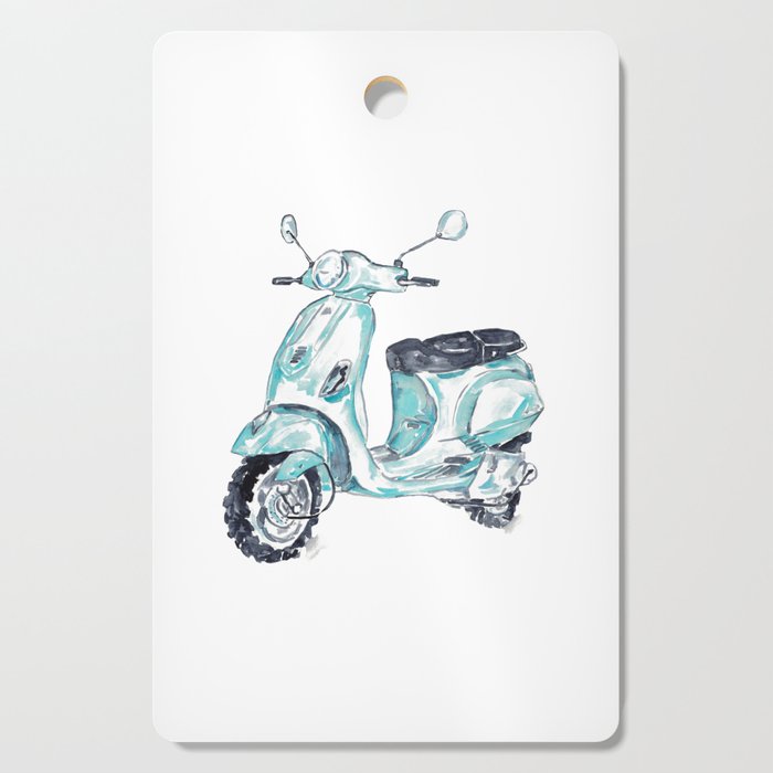 Vespa scooter print Kids room wall decor painting Cutting Board