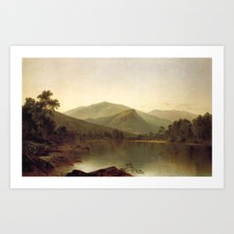 View On The Androscoggin River Maine 1870 By David Johnson | Reproduction | Romanticism Landscape Pa Art Print