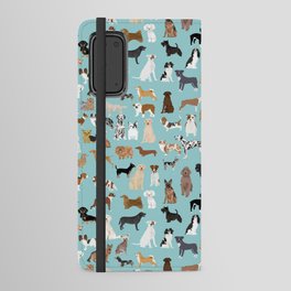 Dogs pattern print must have gifts for dog person mint dog breeds Android Wallet Case