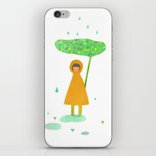 Spring rain iPhone & iPod Skin