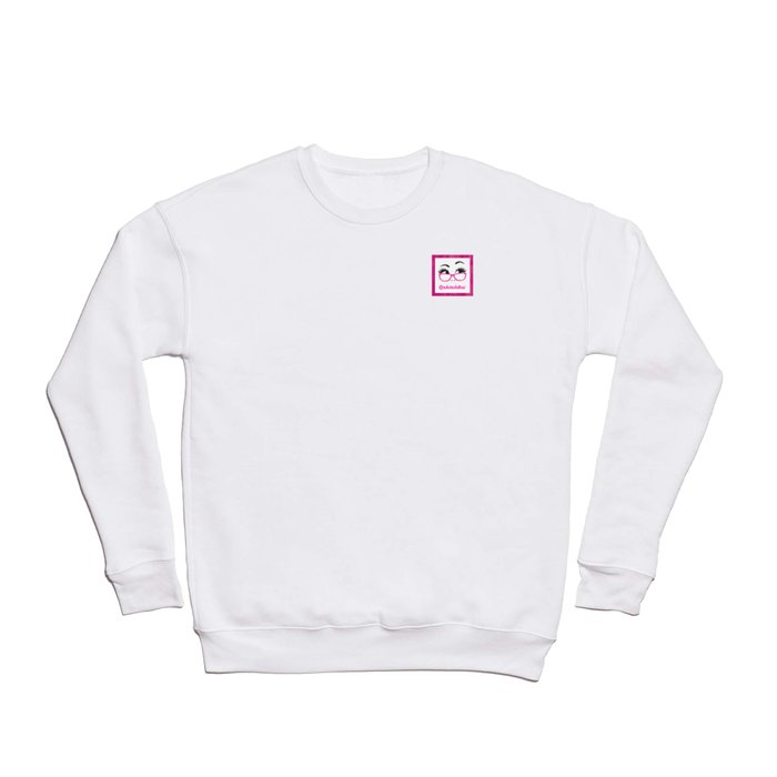 Emblem Logo - pink bkg Crewneck Sweatshirt