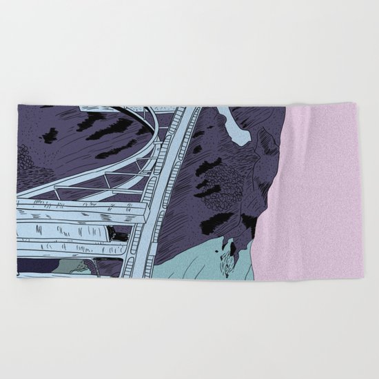 Bixby Creek Bridge Beach Towel