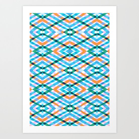 The rustic link based on tenun ikat Art Print