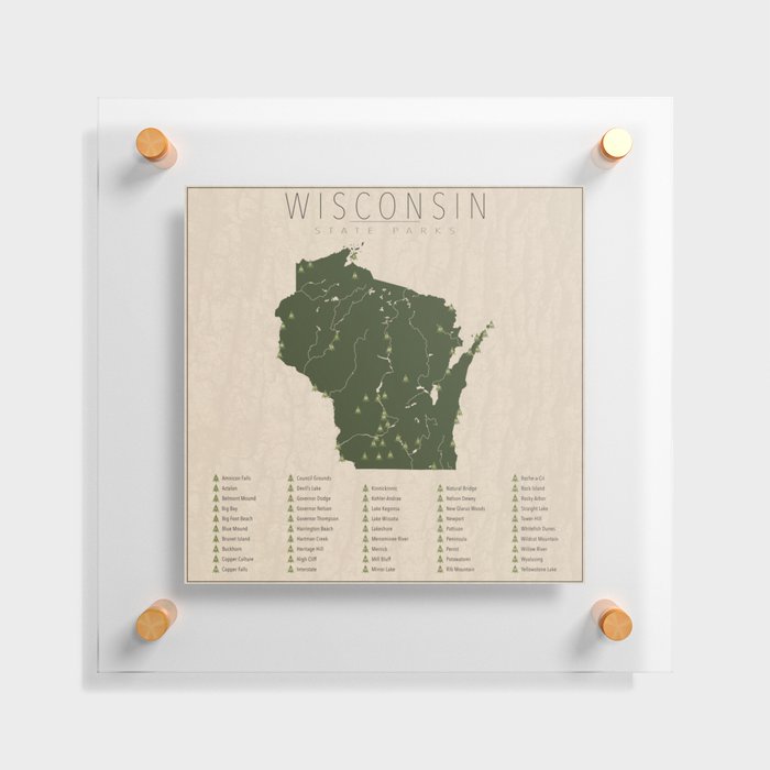 Wisconsin Parks Floating Acrylic Print