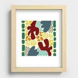 Abstract vintage colors pattern collection 15 Recessed Framed Print