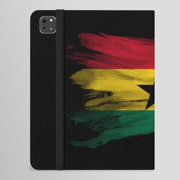 Ghana flag brush stroke, national flag iPad Folio Case