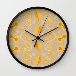 I Love Pasta Pattern Wall Clock