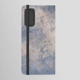 Blue cracked marbled wall Android Wallet Case