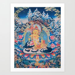 Vaishravana, Guardian of Buddhism and Protector of Riches Art Print