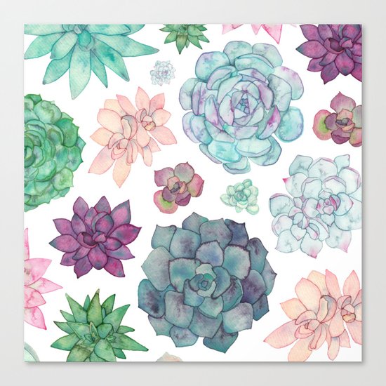 Succulent Garden Canvas Print