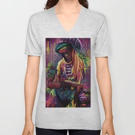 Jamaican Santeria V Neck T Shirt