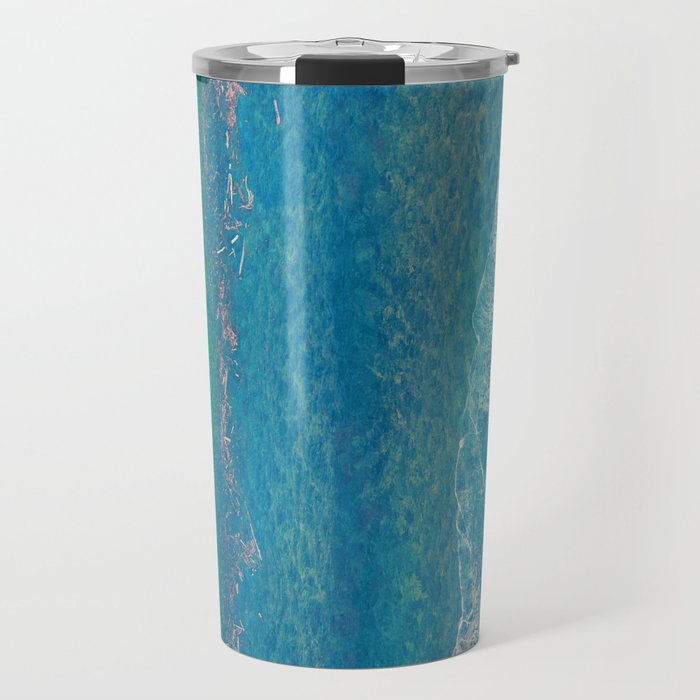 teal velvet characteristics fabric finish Travel Mug