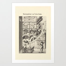 Mauerquadrant von Tycho Brahe Art Print | Drawing, Vintage, Concept, Astronomy, Tychobrahe, Illustration, Observatory, Measuring, Digital, Stars 