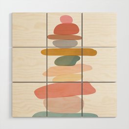 Balancing Stones 22 Wood Wall Art