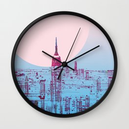 Sun In The City Skyline Design Wall Clock