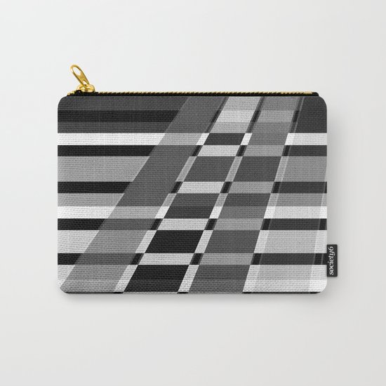Black and white abstract pattern . The slant line 1. Carry-All Pouch