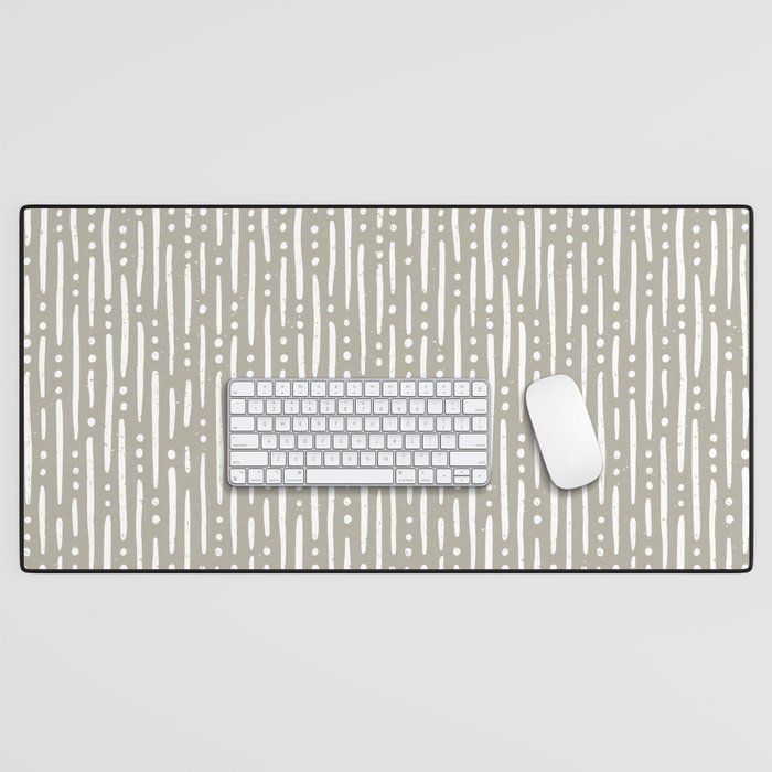 Line Up in Sand Desk Mat