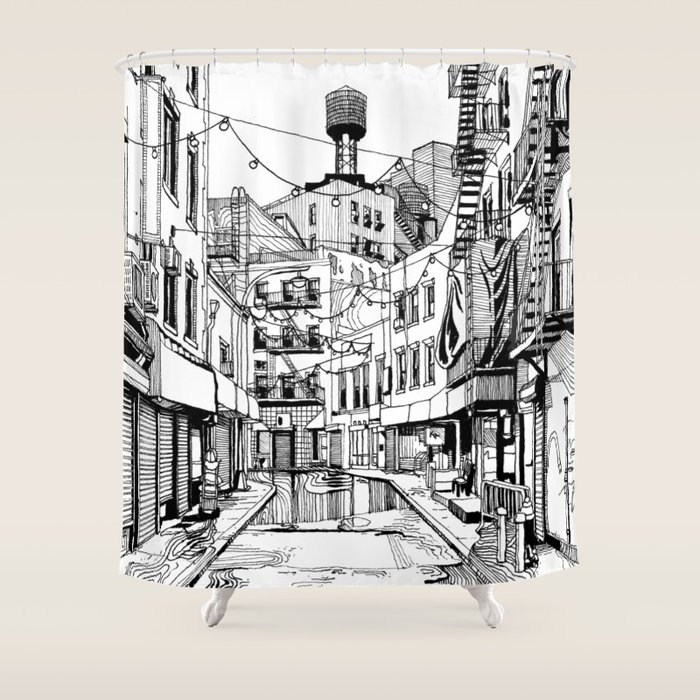 Concrete Jungle Bw Shower Curtain By Kelseyrobinson Society6