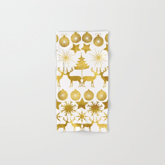Gold Christmas 04 Hand & Bath Towel