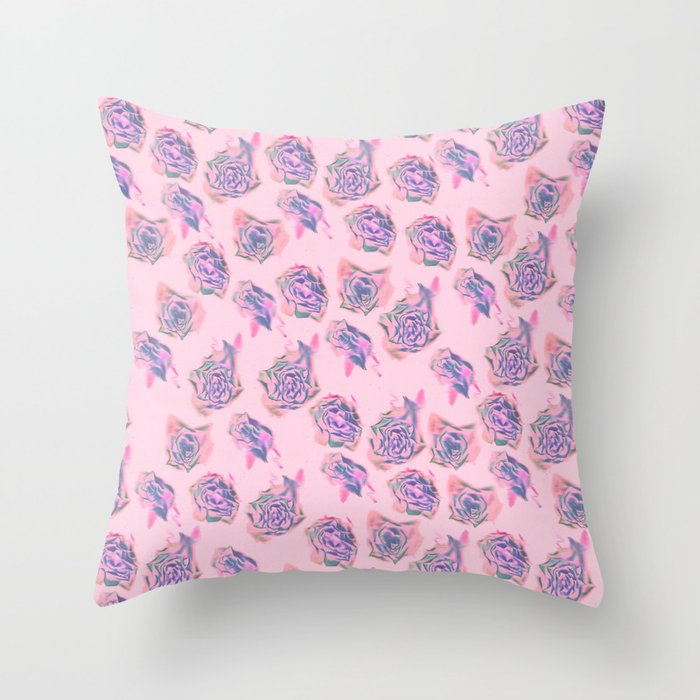 Rose pattern Throw Pillow