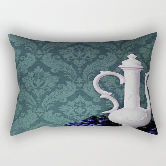 Decanter and Grapes Rectangular Pillow