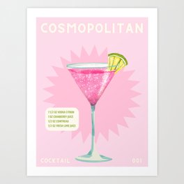 Pink Cosmopolitan  Art Print