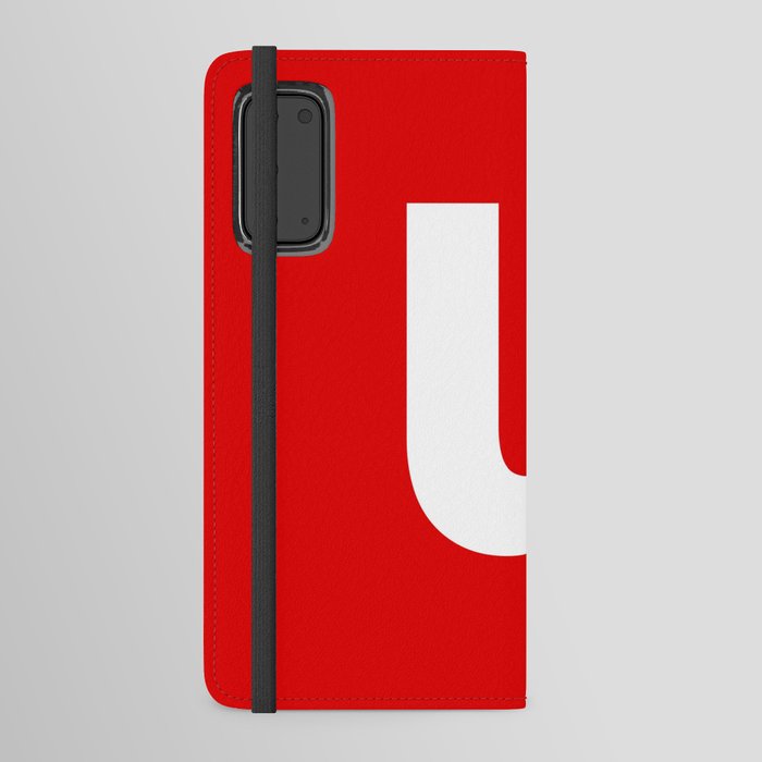 letter U (White & Red) Android Wallet Case