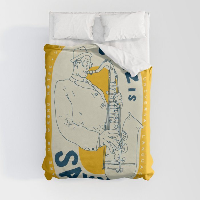 Jazz Is Saxy Duvet Cover